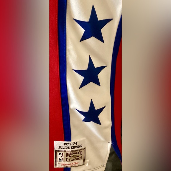 New Jersey Nets Authentic Mitchell & Ness Julius Dr. J Erving Jersey - Picture 3 of 5